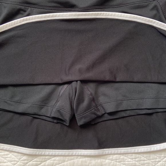 Nike Dri Fit Power Knit Skirt Skort Athletic Golf Tennis Run Black White Large - Picture 5 of 17